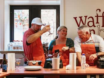 Bruges: Belgian Waffle-Making Workshop with Beer Tasting