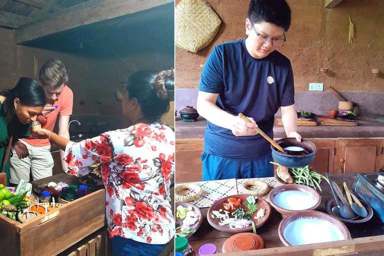 Kandy : Cours de cuisine villageoise 12 plats avec visite du marché