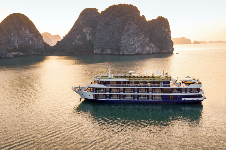 New 2 Day 1 Night on 5 Star cruise in Halong Bay with MealsFrom Hanoi: 2-Day Halong Bay on Cruise with Meals