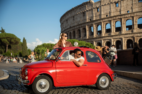 Timeless Rome: A Journey in Fiat 500 or Convertible Fiat 500 Shared Vintage Convertible Fiat 500 experience