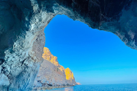 Depuis Sharjah/Dubaï : Excursion d&#039;une journée à Dibba et Musandam et croisière en boutre