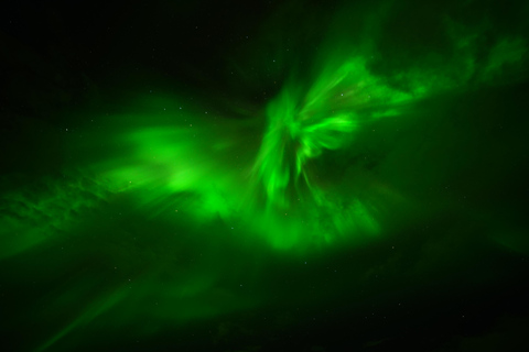 Tour en grupo reducido por la Aurora Boreal con fotos y cacao caliente