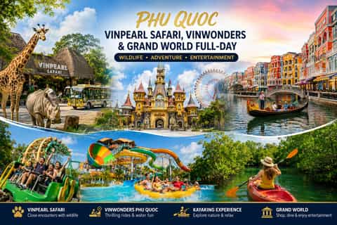 Phu Quoc: Vinpearl Safari, VinWonders & Grand World Full-Day - Image 3