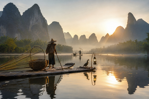 Yangshuo Ticket: Ruyi Peak, Silver Cave, Yulong River & More Li River Bamboo Raft Round Trip with Shuttle