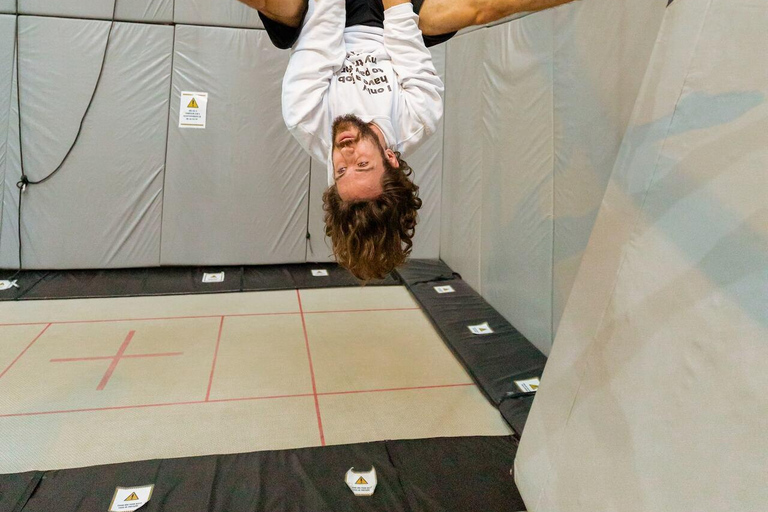 Fly high on a trapeze in the city of Sao Paulo