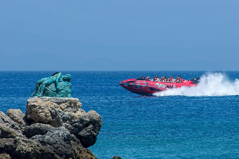 Rhodes: Beaches Trip by Jet Boat with Snorkeling and Drinks