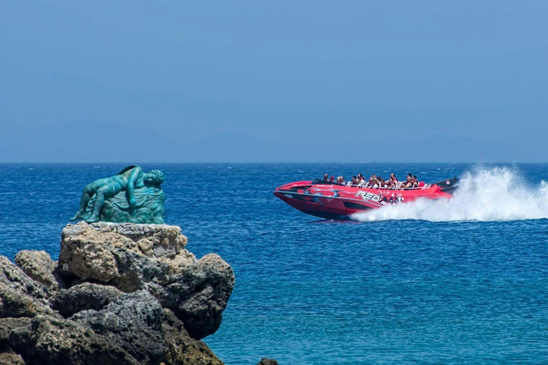 Rodes: Passeio de Jet Boat pelas praias com mergulho com snorkel e bebidas