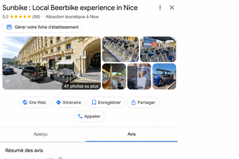 Nice: Private Beer Bike Tour with Drinks and Local Snacks Private Group Tour