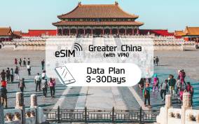 Greater China (with VPN): eSim Mobile Data Day Plan