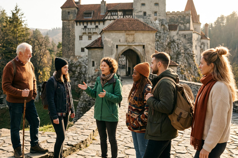Bucharest-Dracula Castles, Peles-Cantacuzino-Brasov Day Tour COACH TOUR Audio guide in 24 languages