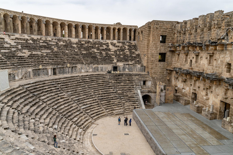 Antalya: Perge Aspendos Side Guided Tour with Waterfall Group Guided Tour without Entrance Tickets