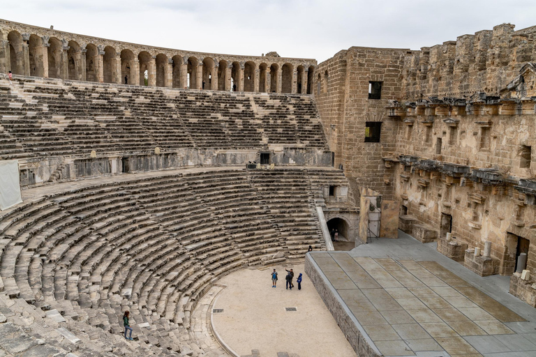 Antalya: Perge Aspendos Side Guided Tour with Waterfall Group Guided Tour without Entrance Tickets