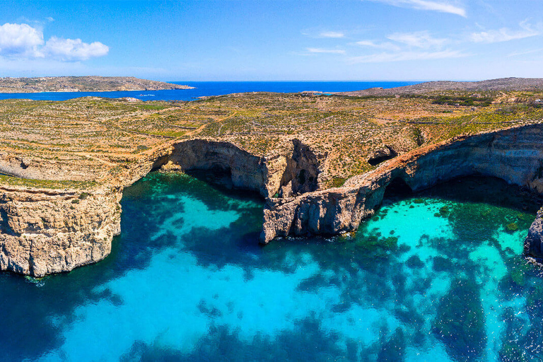 Malta: Tur och retur färja till Comino Blue Lagoon med/Gozo-alternativFrån Marfa: Marfa-Comino Blå lagunen-Marfa