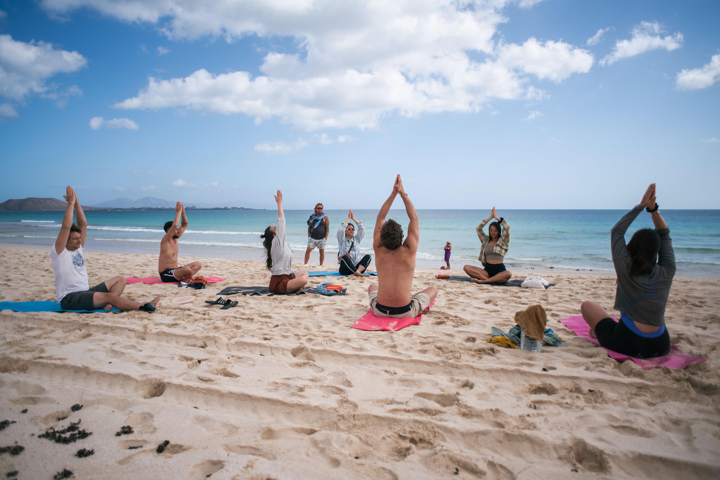 Yoga am Strand von Maspalomas