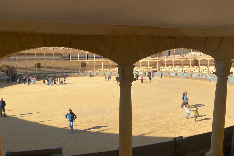 vanaf Estepona: Ronda privé, vervoer, café, stierenvechtarena, tapas, drankjes