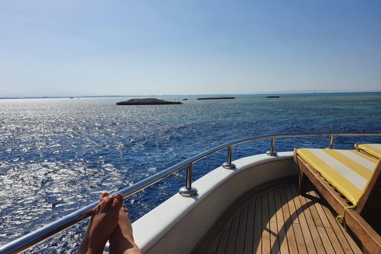 Sharm: Luxe privéjacht met optionele lunch en drankjesAlleen Frisdranken Privé Jacht