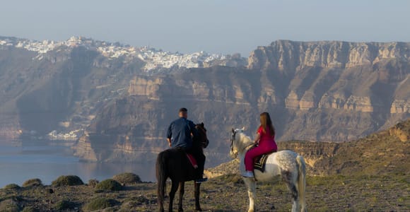 Santorini: Caldera Horseback Riding Tour with Guide