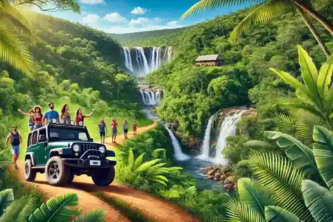 Cachoeiras, Cachaças de Ouro e Poço do Tarzan de Jeep