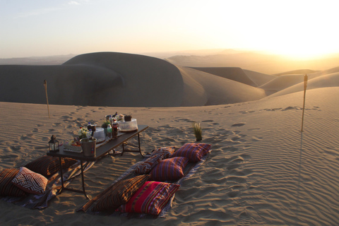 Huacachina : Dîner, Barbecue et Pique-nique avec Dune Buggy et Sandboard