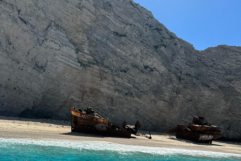 Zakynthos Shipwreck by boat