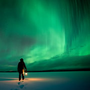 Rovaniemi : randonnée en raquettes, aurores boréales et collation