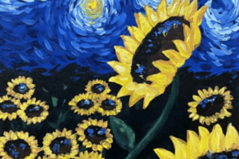 Valencia: Lezioni di pittura e sorseggio dell&#039;Accademia Wine Gogh Glow