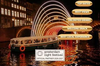 Amsterdam: Lichterfest-Boot + unbegrenzte Getränke & Snacks (optional)