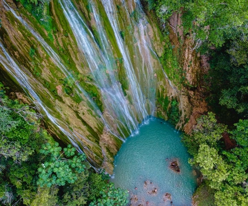 Waterfall El Limón and Cayo Levantado Island from Bayahibe