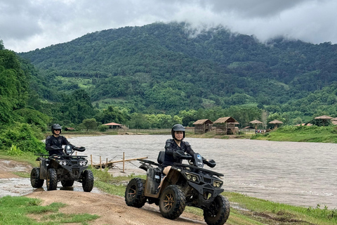 Chiang Mai Adventure: Rafting, ATV & Elephants Experience. Bamboo rafting (4km.) & 1 hrs. ATV.