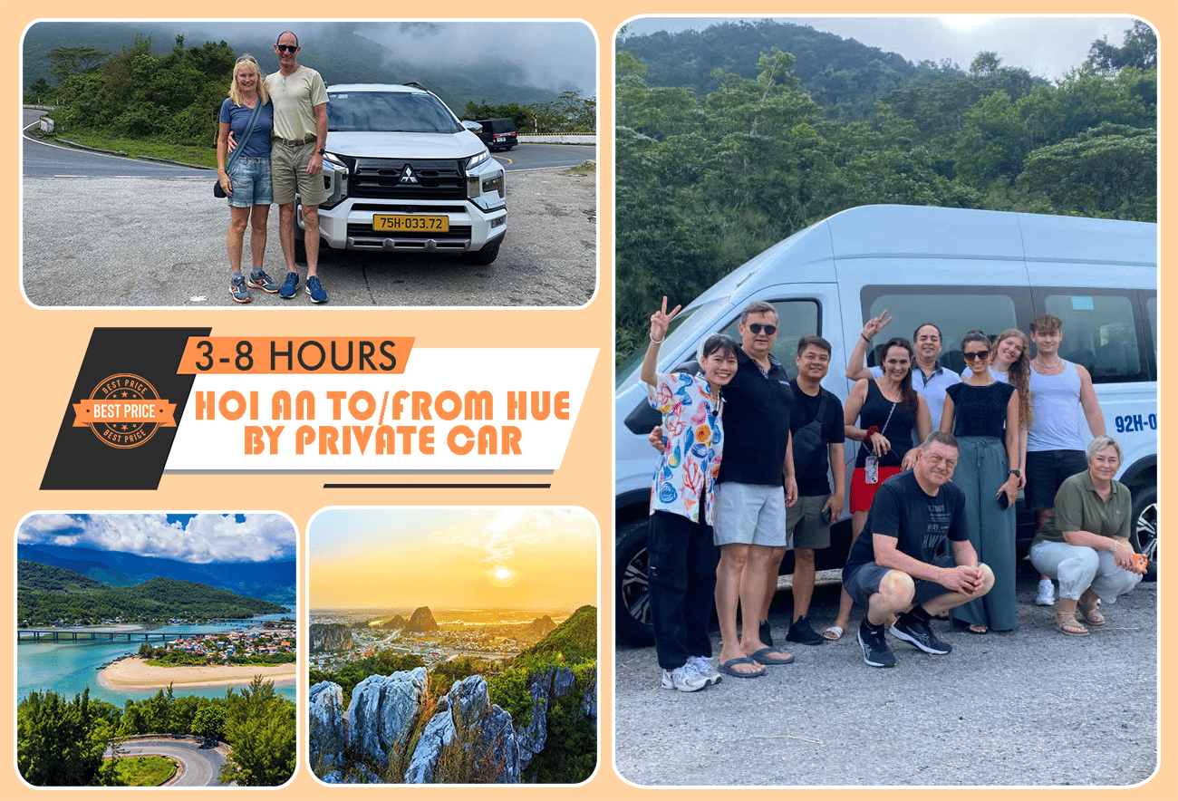 Von Hoi An nach Hue per Auto über den Hai-Van-Pass & mehrere Sightseeing-Stopps
