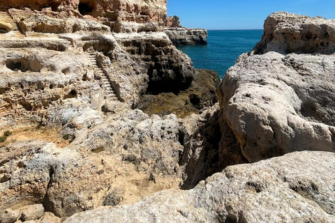 From Faro: Guided Caves, Beaches, Swimming & Hiking Day Tour