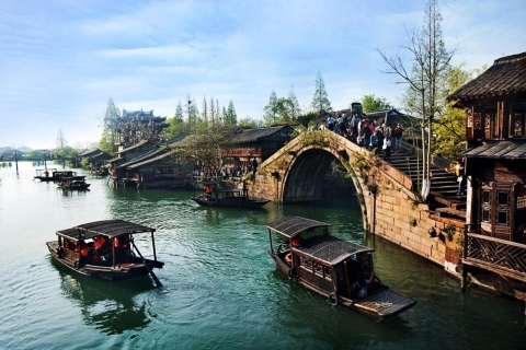 Visite privée de la ville d'eau de Zhujiajiao avec promenade en bateau et jardinVisite privée