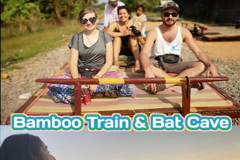 Bamboo Train rice field Killing Cave Bat Cave&sun set