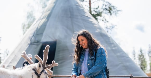 Summer Magic Reindeer Encounter at Santa Claus Village