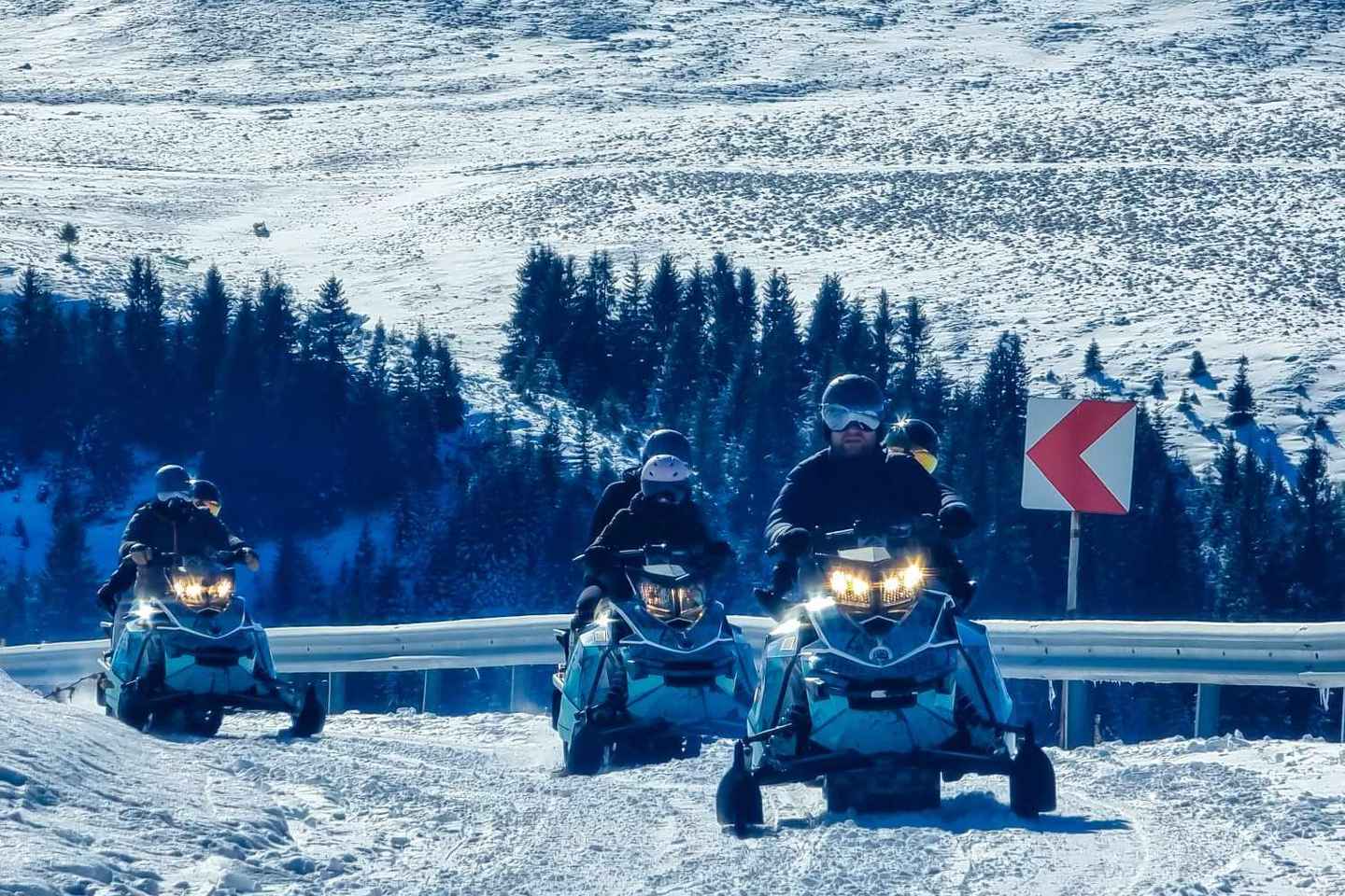 Snowmobile Tour In Bucegi Mountains