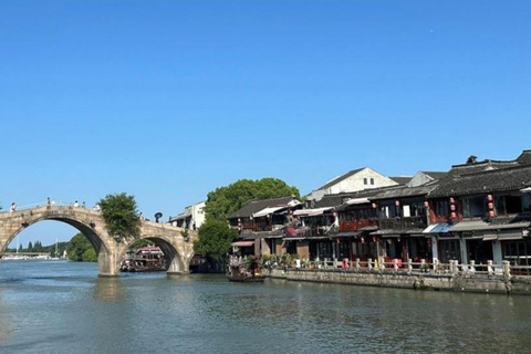 Shanghai: Zhujiajiao Water Town Join in Tour with Tea Wild Animal Park Day Trip