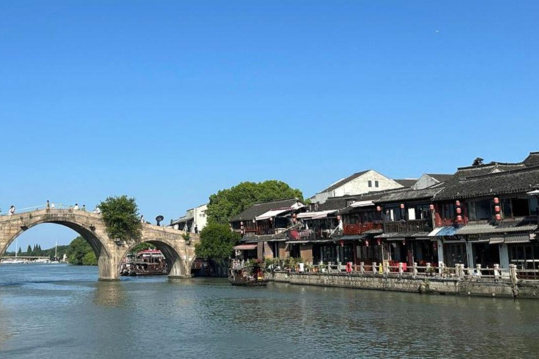 Shanghai: Zhujiajiao Water Town Join in Tour with Tea Wild Animal Park Day Trip