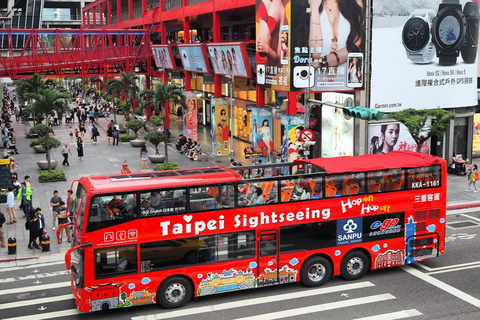 Taipeh: Hop-On/Hop-Off-Bus Sightseeing-Bus mit Audioguide24-Stunden-Buspass