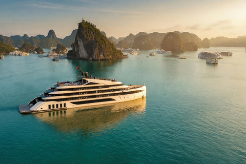 Ha Long 3D2N Or 2D1N By A Luxury Cruise & Bathtub & Balcony Private Car Transfer & Private Guide & Shared Cruise in 3D2N