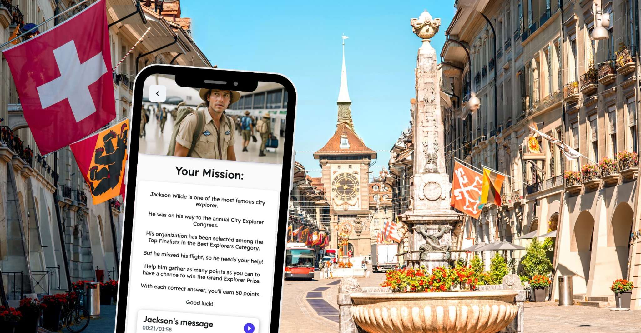 Bern, City Exploration Game and Tour on your Phone - Housity