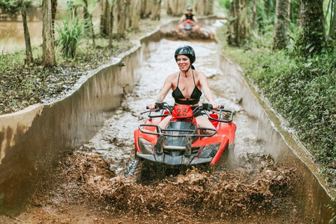 Bali: Real Temple Run Cave Quad Adventure & Jungle Trails ATV Tandem + Hotel Transfer
