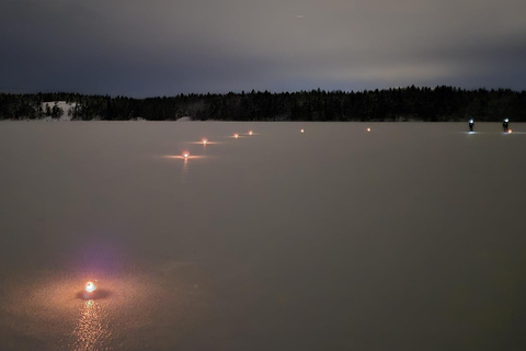 Stockholm: Ice Skating with fire & chance of Northern Lights