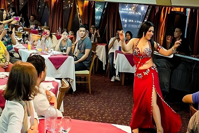 Cairo: Luxury Nile Onyx Dinner Cruise, Belly Dance & Shows Nile Onyx Dinner Cruise, Belly Dance Show Without Transfer