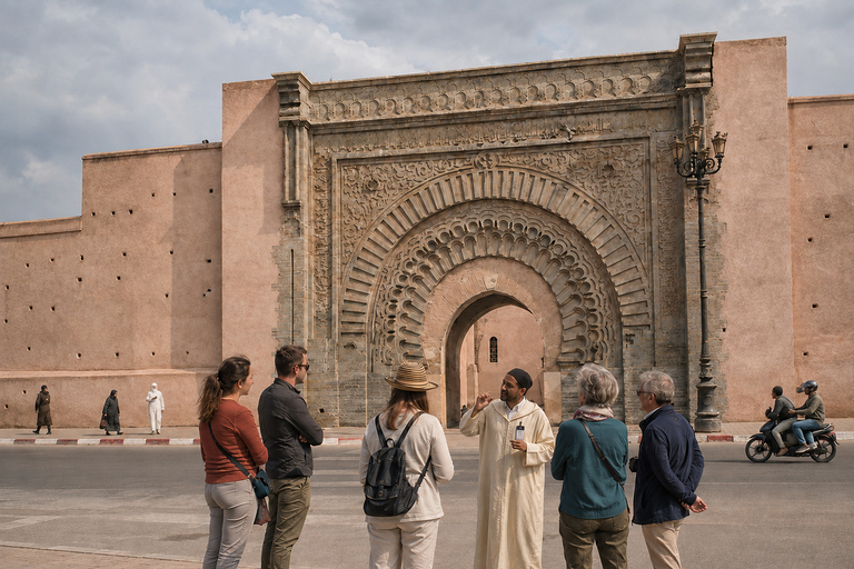 Marrakech: Bahia Palace, Madrassa Ben Youssef and Souks Tour Shared Group Walking Tour in English From the Meeting Point