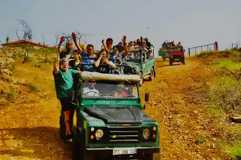 From Side: Jeep Safari with Green Canyon Boat Trip