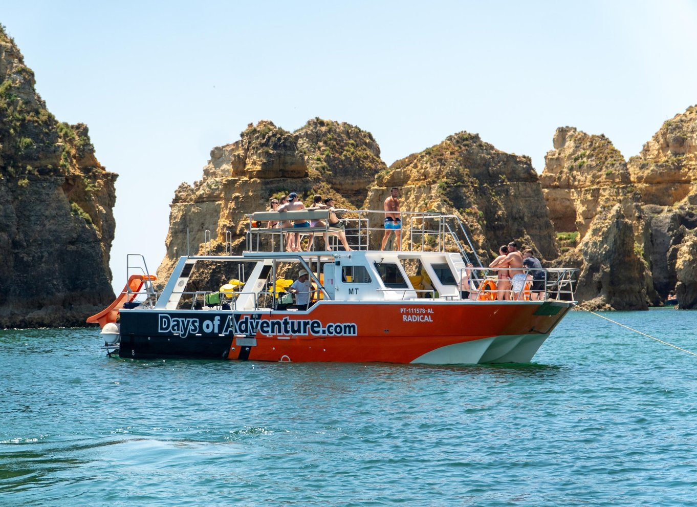 Fra Lagos: Kajaktur med båd til Ponta da Piedade-grotterne