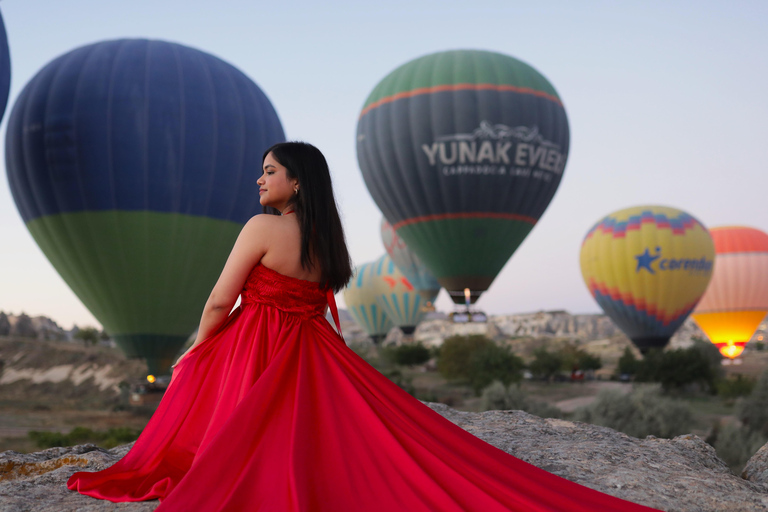 Visite de la zone photo de la Cappadoce en montgolfière