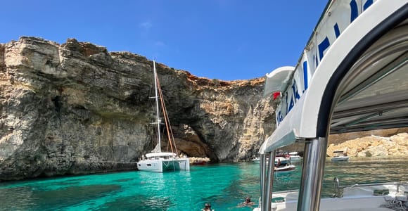 Da Gozo:Intorno a Comino, Laguna Blu, Laguna di Cristallo e Grotte