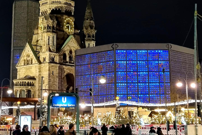 Tour du marché de Noël en lumière de Berlin avec vin chaud gratuit (2,5 heures)