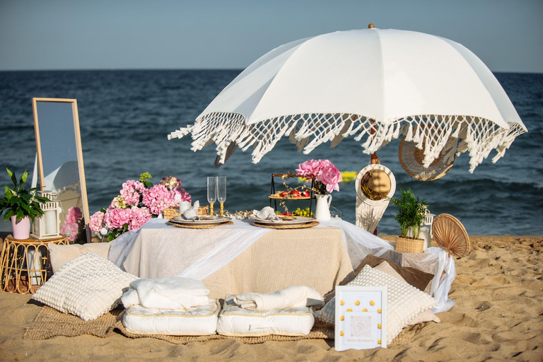 Picnic romántico en la playa